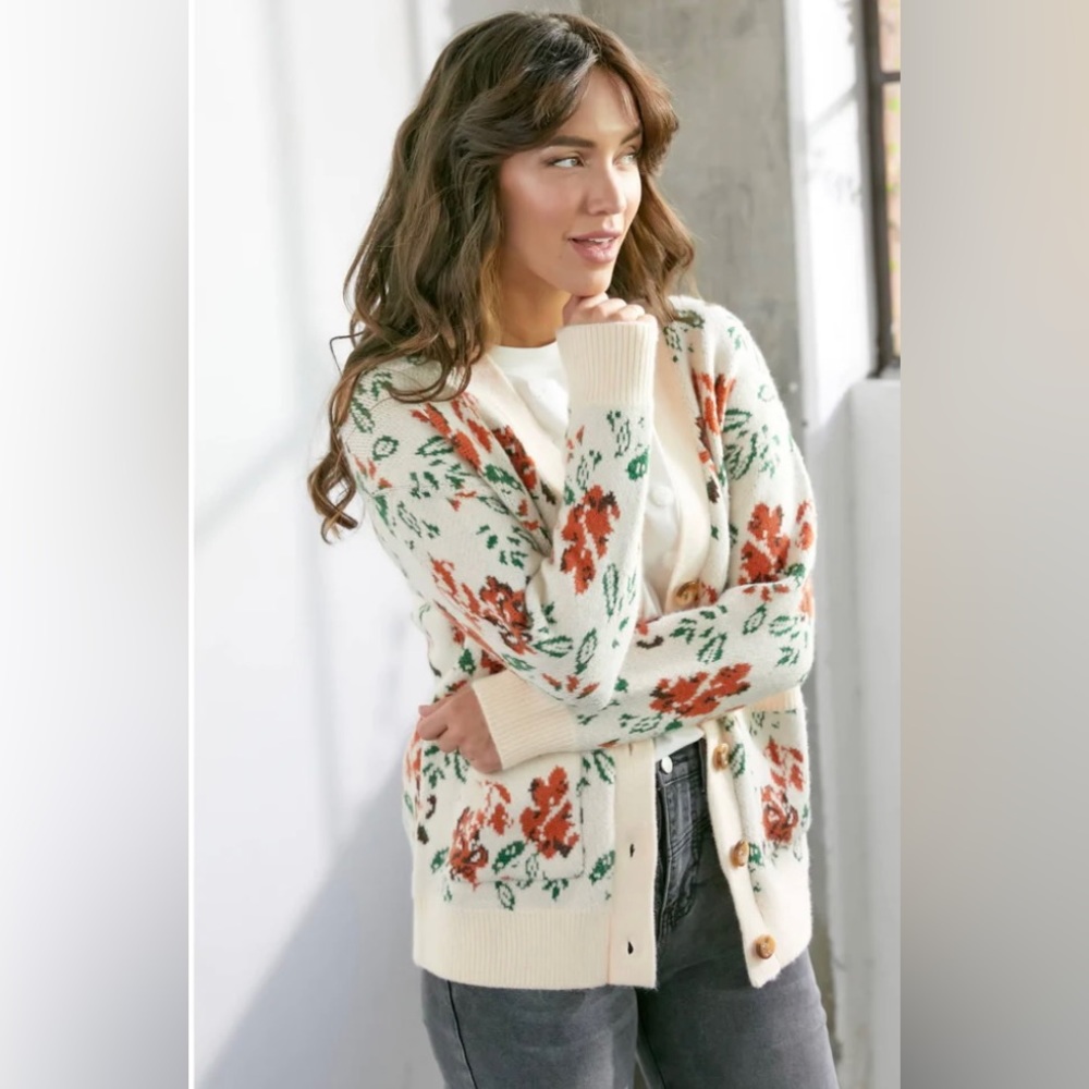 NWT-Polagram by wellmade inc fall long cardigan. Size small